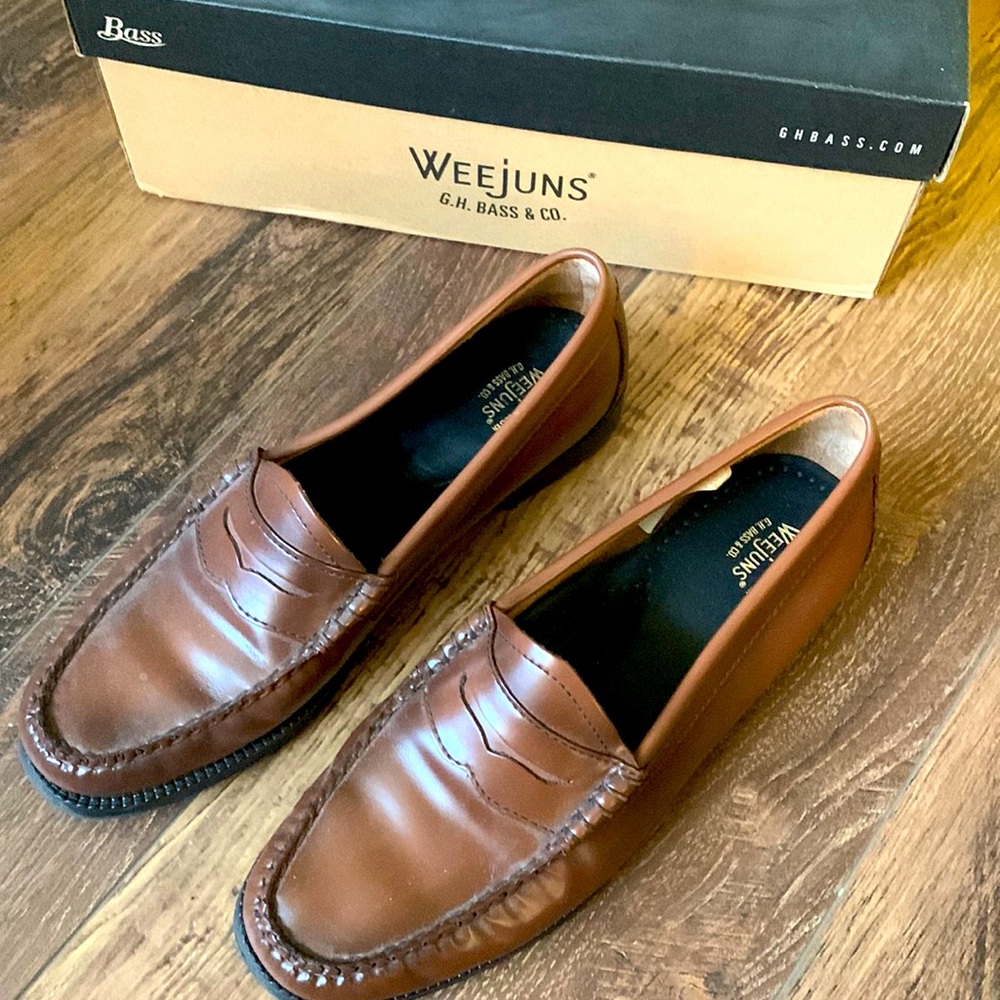 Weejuns cognac loafers